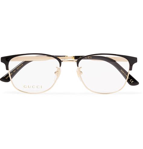 gucci eyeglasses black and gold|Gucci gold glasses frames.